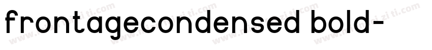 frontagecondensed bold字体转换
